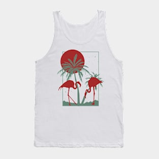 Flamingos at the beach Tank Top